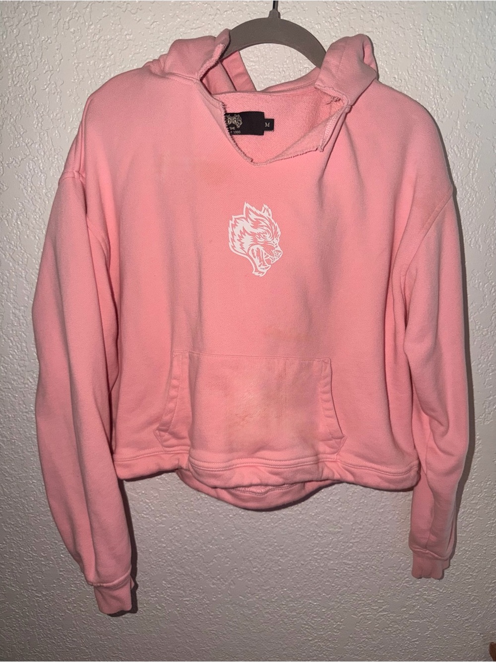 Pink Cropped Women's DARCSPORT Cherry Blossom Pullover Hoodie "Dempsey"